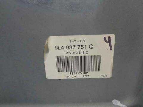 Foto 3ª: Elevalunas Eléctrico Delantero Izquierdo Seat Ibiza COOL 75CV 55KW [BBY] (2004)
