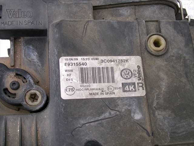 Foto 2ª: Faro Derecho Volkswagen Passat 1.4 TSI RANCHERA,2005-2011 [CAX] (2009)