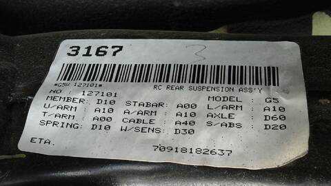 Foto 2ª: Puente Trasero Kia Niro CONCEPT PLUG-IN HYBRID 5P [G4LE] (2018)