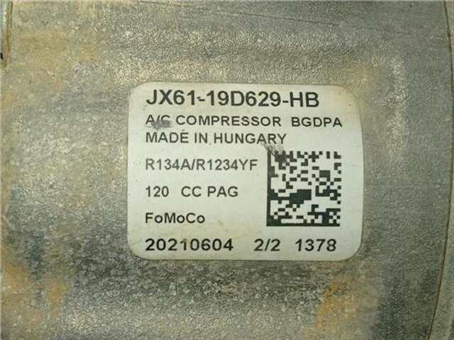 Compresor Aire Acondicionado Ford Puma 1.0 ST-LINE [1.0 LTR. - 92 KW ECOBOOST CAT]