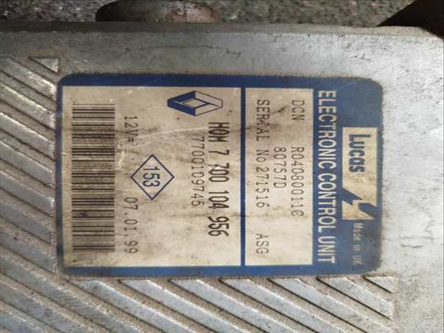 Foto 2ª: Centralita Motor ECU Renault Megane VERSION INDEFINIDA I SCENIC JA0) (1996)