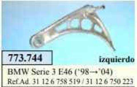 Brazo Suspension Delantero Izquierdo Bmw Serie 3 315 BERLINA 170CV 125KW