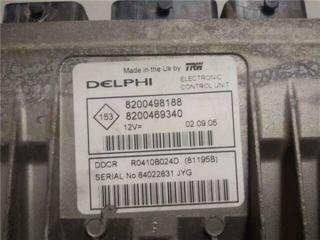 Foto 3ª: Centralita Motor ECU Renault Megane 1.5 CONFORT DYNAMIQUE [1.5 LTR. - 60 KW DCI DIESEL] II BERLINA 5P (10.2002-_) [k9k722]