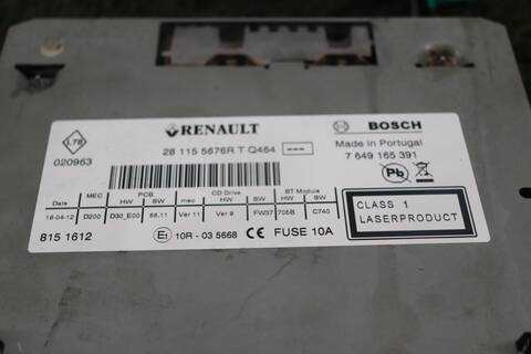 Foto 2ª: Sistema Audio Radio CD Renault Laguna M9R857 GRANDTOUR (2012)