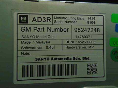 Foto 2ª: Pantalla Multifuncion Opel Astra 1.7 16V CDTI 110CV 81KW [A17DTS] (2014)