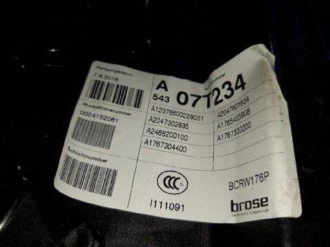 Foto 3ª: Elevalunas Manual Trasero Derecho Mercedes Clase A 140 A 200 CDI 176.008) 136CV 100KW [651930] (2016)