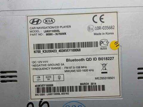 Foto 3ª: Sistema GPS Kia Sportage CONCEPT 4X2 116CV 85KW [D4FD] (2014)