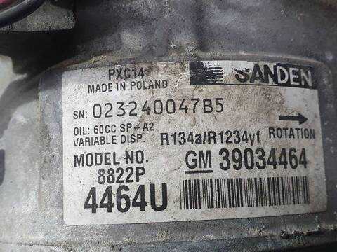 Foto 3ª: Compresor Aire Acondicionado Opel Astra BUSINESS 110CV 81KW [B16DTE] (2017)