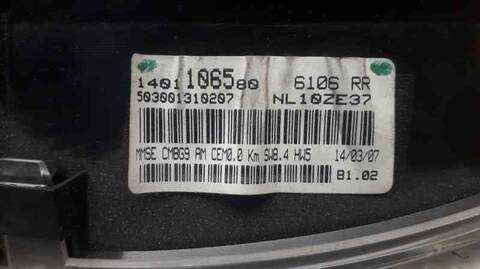 Foto 2ª: Cuadro de Instrumentos Citroen Jumpy 2.0 HDI FAP CAT RHG - DW10UTED4) 120CV 88KW (2007)