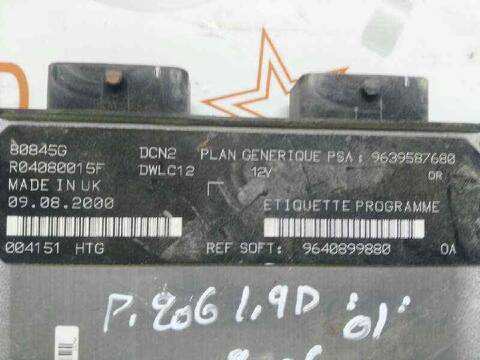 Foto 4ª: Centralita Motor ECU Peugeot 206 X-LINE BERLINA 69CV 51KW (2002)