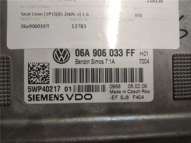 Foto 3ª: Centralita Check Control Seat Leon 1.6 [BSE]