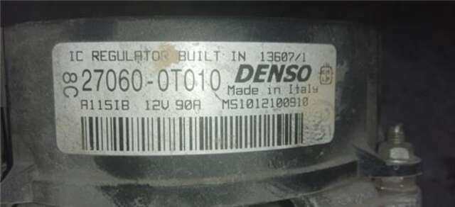 Alternador Toyota Auris 1.6 LUNA [1.6 LTR. - 90 KW 16V CAT]