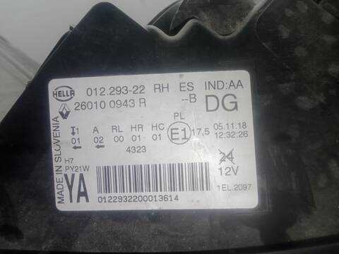 Foto 3ª: Faro Derecho Renault Scenic 1.3 TCE 140 140CV 103KW IV J9_) [H5H 450,H5H 470,H5H 490] (2018)