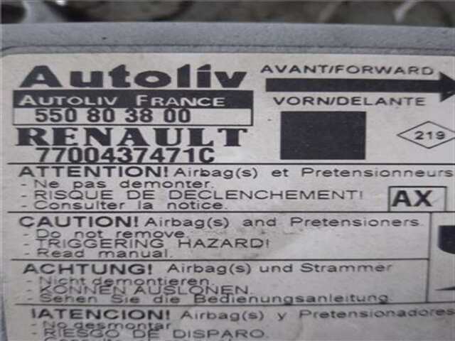 Foto 2ª: Centralita Airbag Renault Scenic 1.6 16V (JA0B. JA04. JA11) I (JA...)(1999-_) [K4M 700]