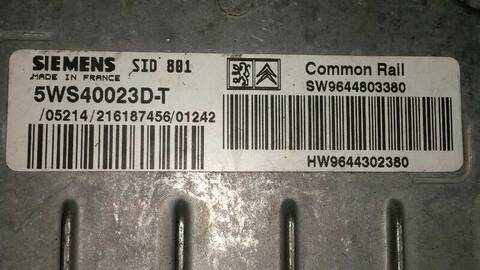 Foto 3ª: Centralita Motor ECU Citroen Xsara 2.0 HDI CAT RHY - DW10TD) BERLINA 90CV 66KW (2001)