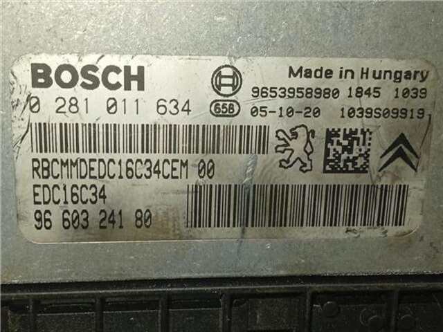 Centralita Motor ECU Peugeot 307 1.6 X-LINE [1.6 LTR. - 80 KW HDI FAP CAT (9HZ - DV6TED4)]