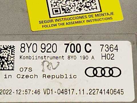 Foto 4ª: Cuadro de Instrumentos Audi A3 30 TFSI MILD HYBRID 110CV 81KW [DLAA] (2023)