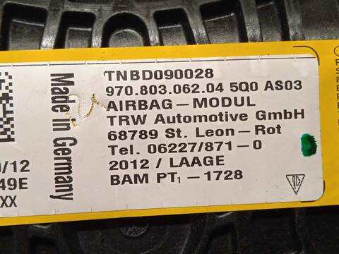 Foto 4ª: Airbag Delantero Derecho Porsche Panamera 4 S 400CV 294KW [M4840] (2012)