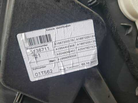 Foto 2ª: Elevalunas Eléctrico Delantero Izquierdo Mercedes Clase ML 350 3.0 D 258CV 190KW AUT. W166) BLUETEC 166.004) OM642 [OM642826] (2012)