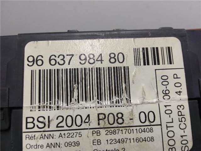 Foto 3ª: Centralita Confort BSI Peugeot 207 1.6 GT [1.6 LTR. - 80 KW HDI FAP CAT (9HZ - DV6TED4)] [9HY O 9H01]