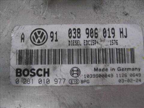 Foto 2ª: Centralita Motor ECU Volkswagen Golf 1.9 HIGHLINE 130CV 96KW [ASZ] (2003)