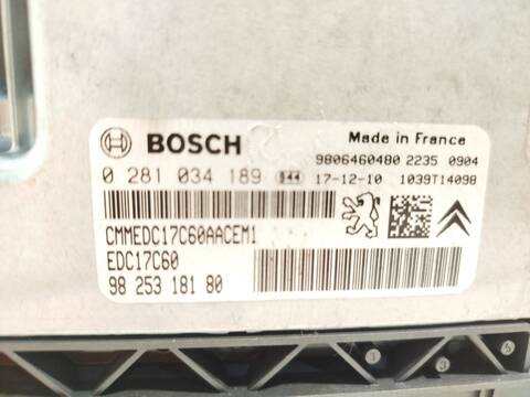 Foto 4ª: Centralita Motor ECU Citroen Berlingo 1.6 BLUEHDI 100 99CV 73KW FURGONETA [BH02] (2018)