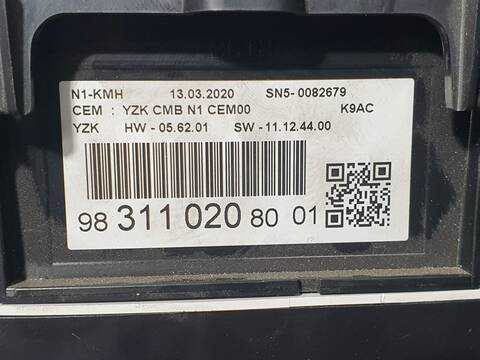 Foto 3ª: Cuadro de Instrumentos Citroen Berlingo CLUB M 102CV 75KW FURGON [YH01] (2020)