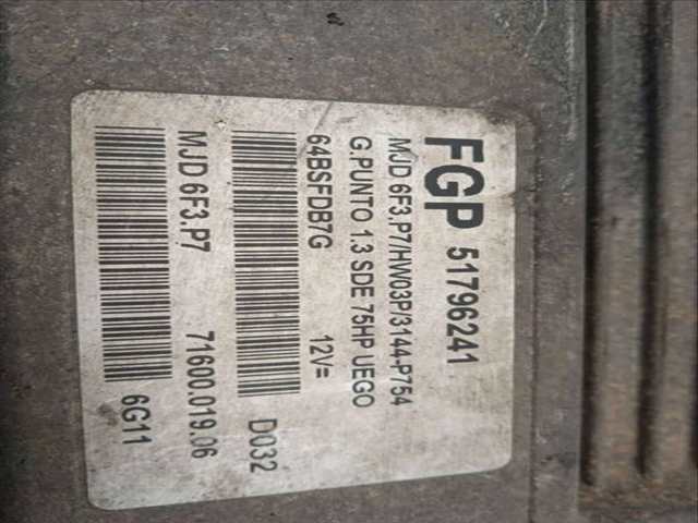 Foto 3ª: Centralita Motor ECU Fiat Grande Punto 1.3 16V JTD CAT 75CV 55KW [199A2000] (2006)
