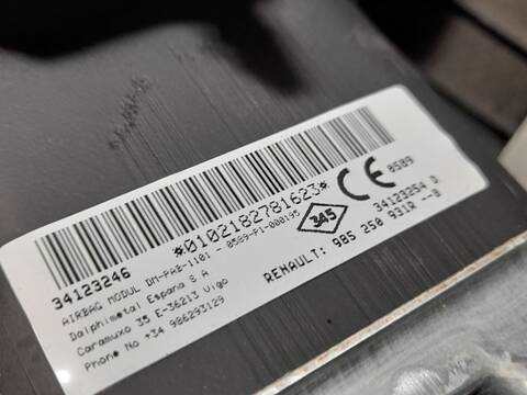 Foto 2ª: Kit Airbag Dacia Sandero BASIS 73CV 54KW [B4DE4] (2018)