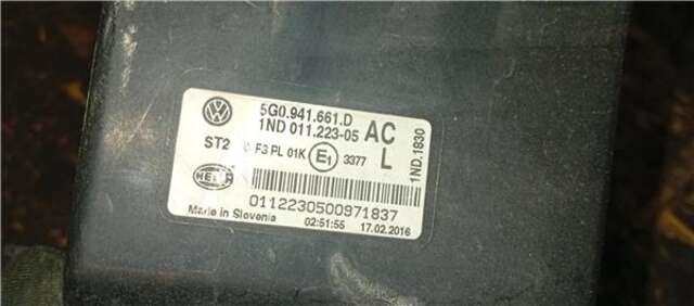 Foto 2ª: Faro Antiniebla Delantero Izquierdo Volkswagen Golf 2.0 ADVANCE BLUEMOTION TECH. [2.0 LTR. - 110 KW TDI]