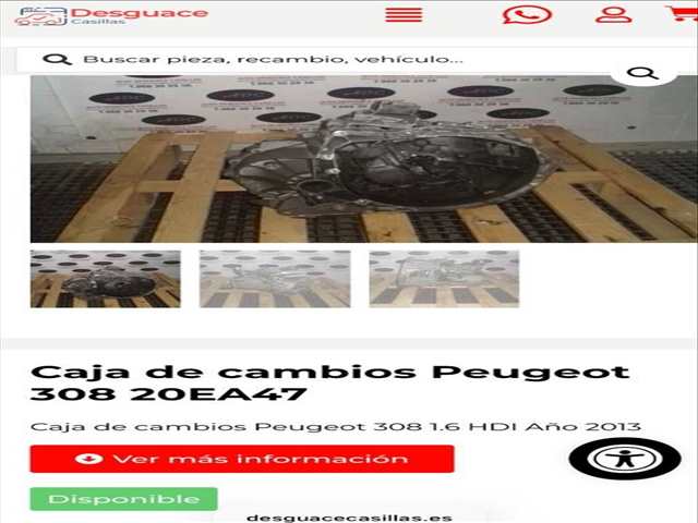 Foto 3ª: Caja Cambios Peugeot 308 BHZ (2016)