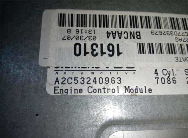 Centralita Motor ECU Dodge Caliber 1.8 S [1.8 LTR. - 110 KW 16V CAT]