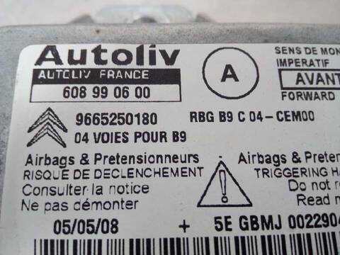 Foto 2ª: Centralita Airbag Peugeot Partner 1.6 16V HDI FAP 90CV 66KW [D-9HX O 9HO3] (2008)