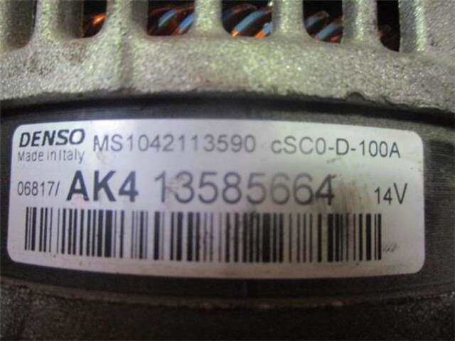 Alternador Opel Corsa 1.4 120 ANIVERSARIO [1.4 LTR. - 66 KW 16V BIVALENT. GASOLINA - LPG]