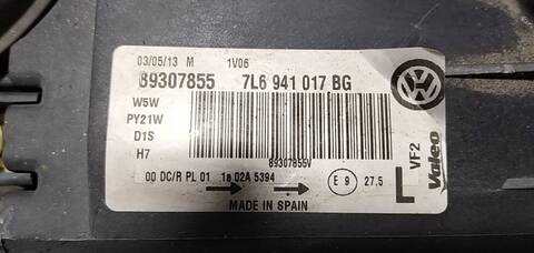 Foto 3ª: Faro Izquierdo Volkswagen Touareg 2.5 TDI 174CV (2002)