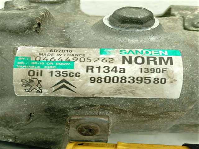 Foto 2ª: Compresor Aire Acondicionado Peugeot 308 ACCESS 111CV 82KW [9H05 DV6C] (2012)