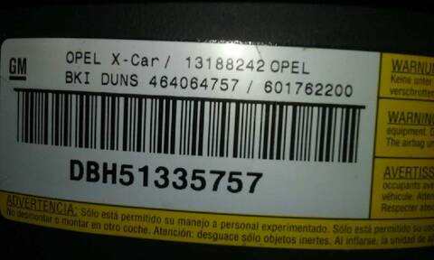 Foto 3ª: Airbag Delantero Izquierdo Opel Meriva 1.7 16V CDTI 100CV 74KW [Z17DTH] (2005)