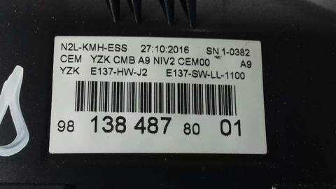 Foto 3ª: Cuadro de Instrumentos Peugeot 208 1.2 12V E-VTI 82CV 60KW [HM01] (2016)