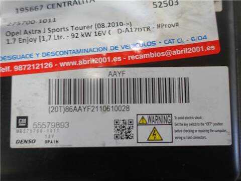 Foto 3ª: Centralita Motor ECU Opel Astra 1.7 ENJOY 125CV 92KW [D-A17DTR] (2011)