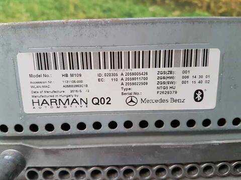 Foto 3ª: Sistema Audio Radio CD Mercedes Clase C 160 C 63 AMG 205.386) COUPE 476CV 350KW [177980] (2016)