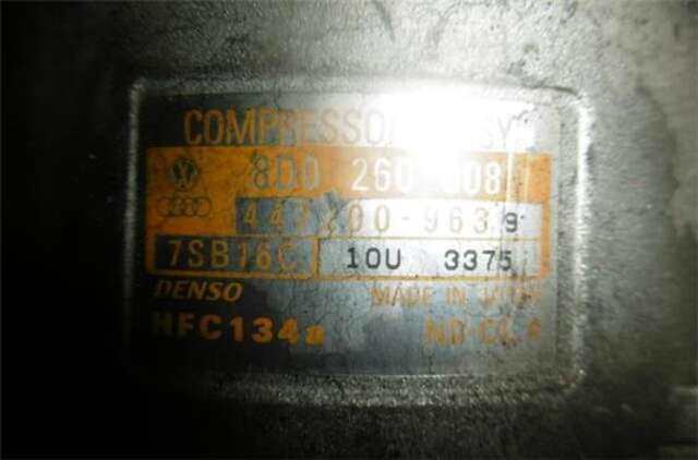 Foto 2ª: Compresor Aire Acondicionado Audi A4 1.6 [1.6 LTR. - 74 KW] [ANA]
