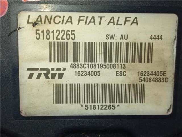 Foto 2ª: Abs Alfa Romeo 159 1.9 JTDM 16V - SELECTIVE [1.9 LTR. - 110 KW JTD (M) 16V CAT] [939 A2.000]