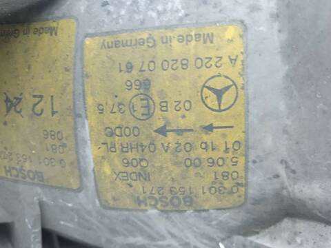 Foto 3ª: Faro Izquierdo Mercedes Clase S 220 3.2 CDI CAT BERLINA 197CV 145KW [613960] (2000)