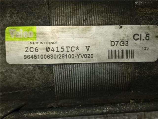 Foto 2ª: Motor de Arranque Peugeot 407 1.6 CONFORT [1.6 LTR. - 80 KW HDI FAP CAT (9HZ - DV6TED4)] [9HZ (DV6TED4)]