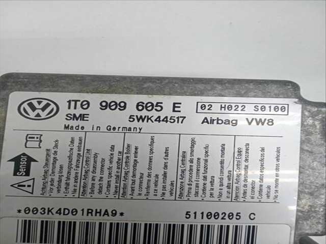 Foto 3ª: Kit Airbag Volkswagen Touran 110CV 81KW [CFH] (2015)