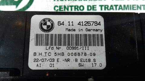 Foto 3ª: Mando Climatizador Bmw Serie 3 315 2.0 DIESEL CAT BERLINA 116CV 85KW [204D-4D] (2003)