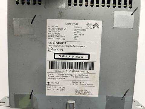 Foto 3ª: Sistema Audio Radio CD Peugeot 508 ALLURE 150CV 110KW [AH01] (2015)