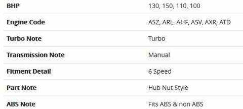 Foto 2ª: Transmision Delantera Derecha Volkswagen Golf 1.9 TDI BERLINA 130CV 96KW