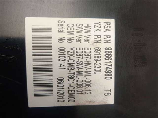 Foto 3ª: Cuadro de Instrumentos Peugeot 5008 1.6 HDI FAP CAT 9HZ - DV6TED4) 109CV 80KW (2010)