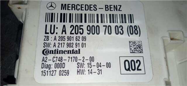 Foto 2ª: Modulo Confort BCM Mercedes Clase C 160 2.1 C 220 D (205.304) [2.1 LTR. - 125 KW CDI CAT]